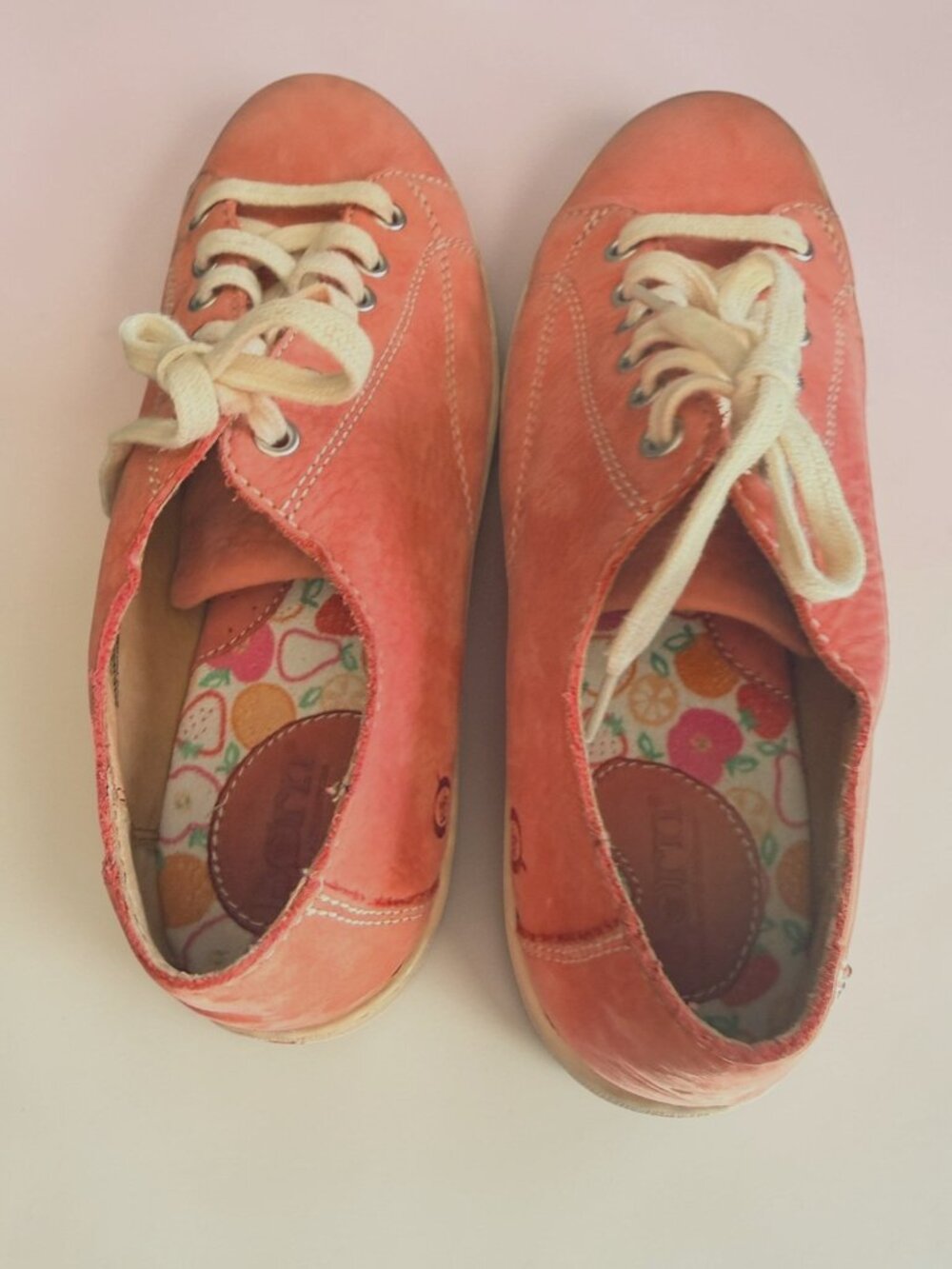 BORN Sneakers Women 7.5 Pink Leather Tennis Shoes Lace Up W52211 - Picture 4 of 14